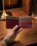 Billetera de Cuero para Hombre-Billetera Artesanal Liviana y Funcional