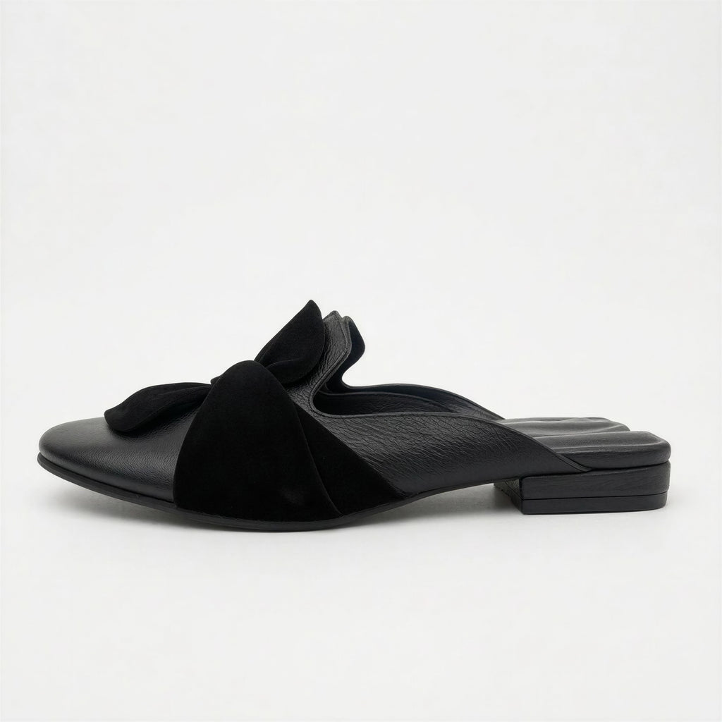 Mules negros elegantes para mujer