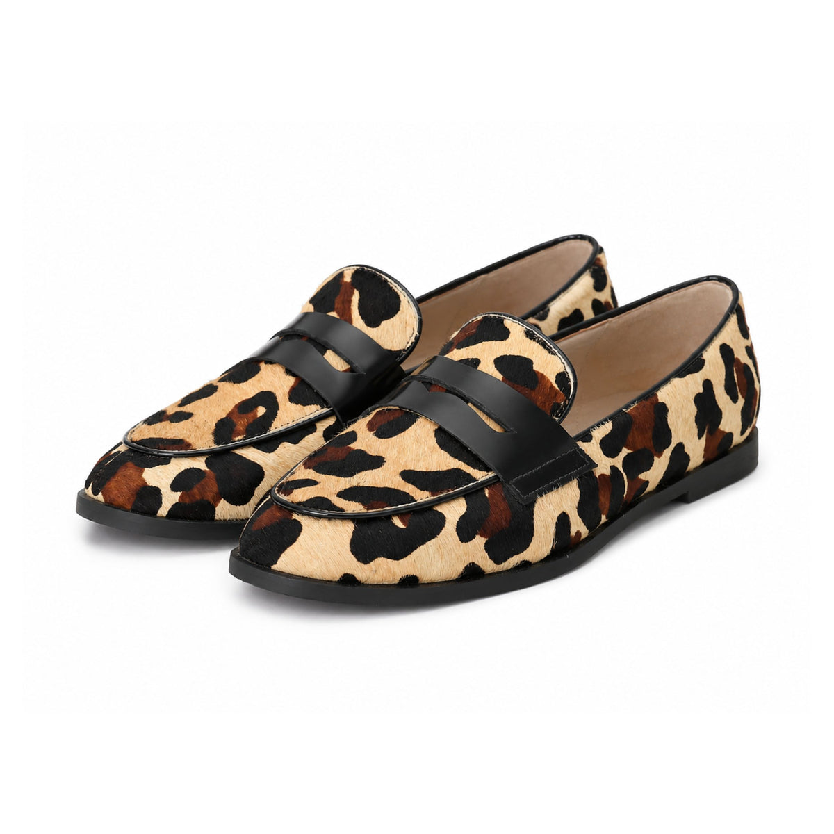 Mocasines de Cuero Animal Print