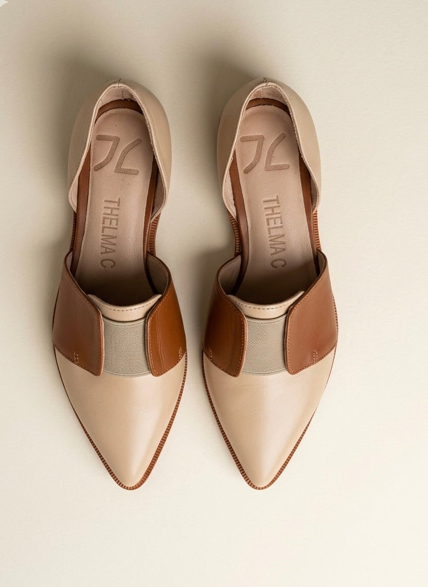 Stefania – Loafers Bicolores de Punta Fina