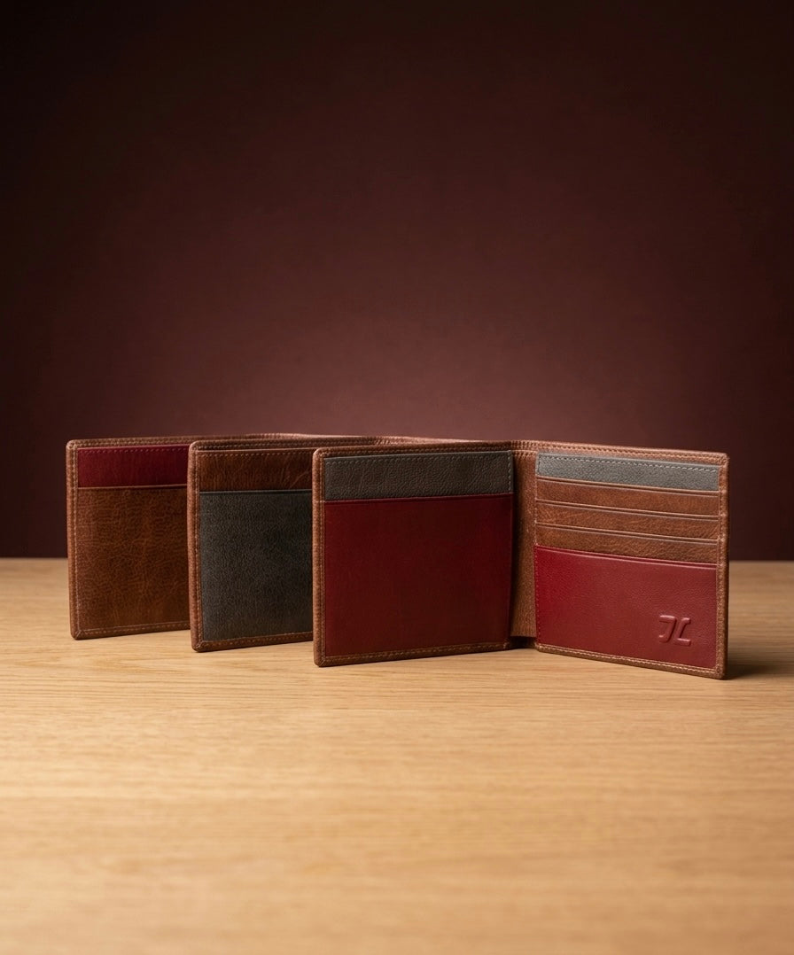 Billetera de Cuero para Hombre-Billetera Artesanal Liviana y Funcional