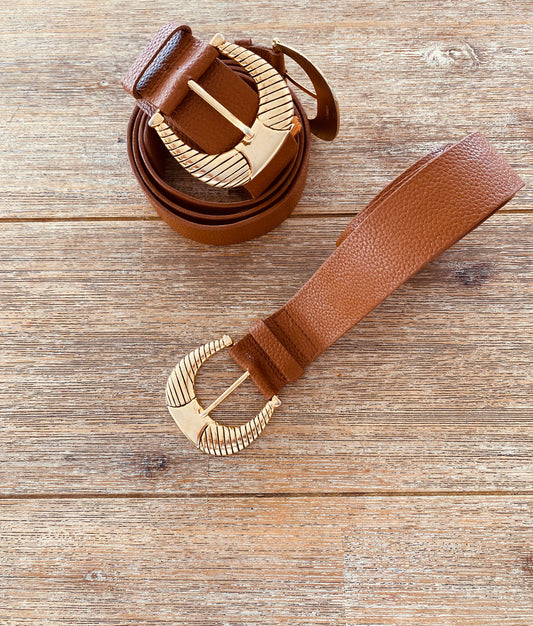 Cinturón Golden Touch - Camel