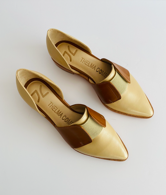 Mocasine Stefannia - Beige y Camel